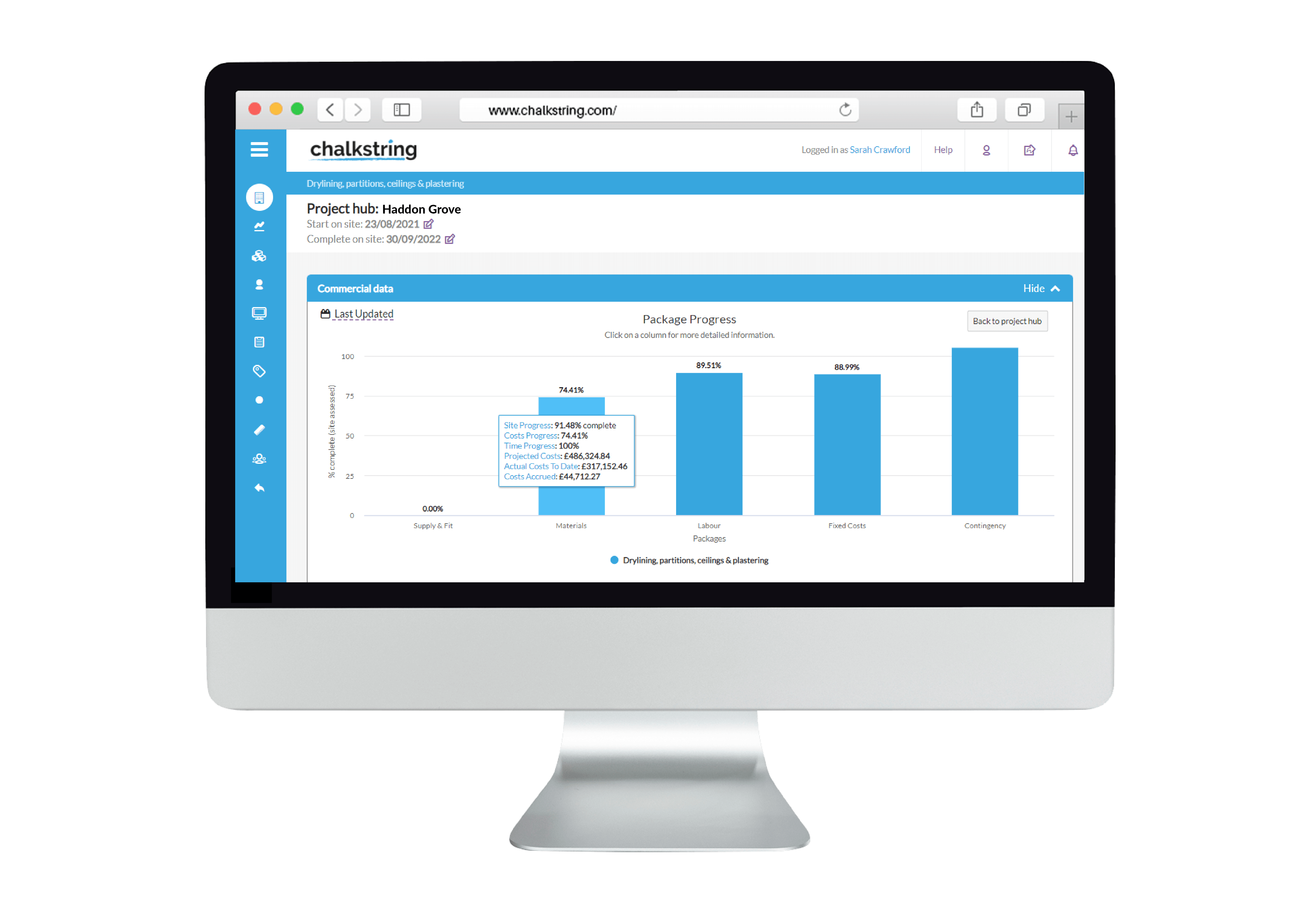 Construction financial reporting software