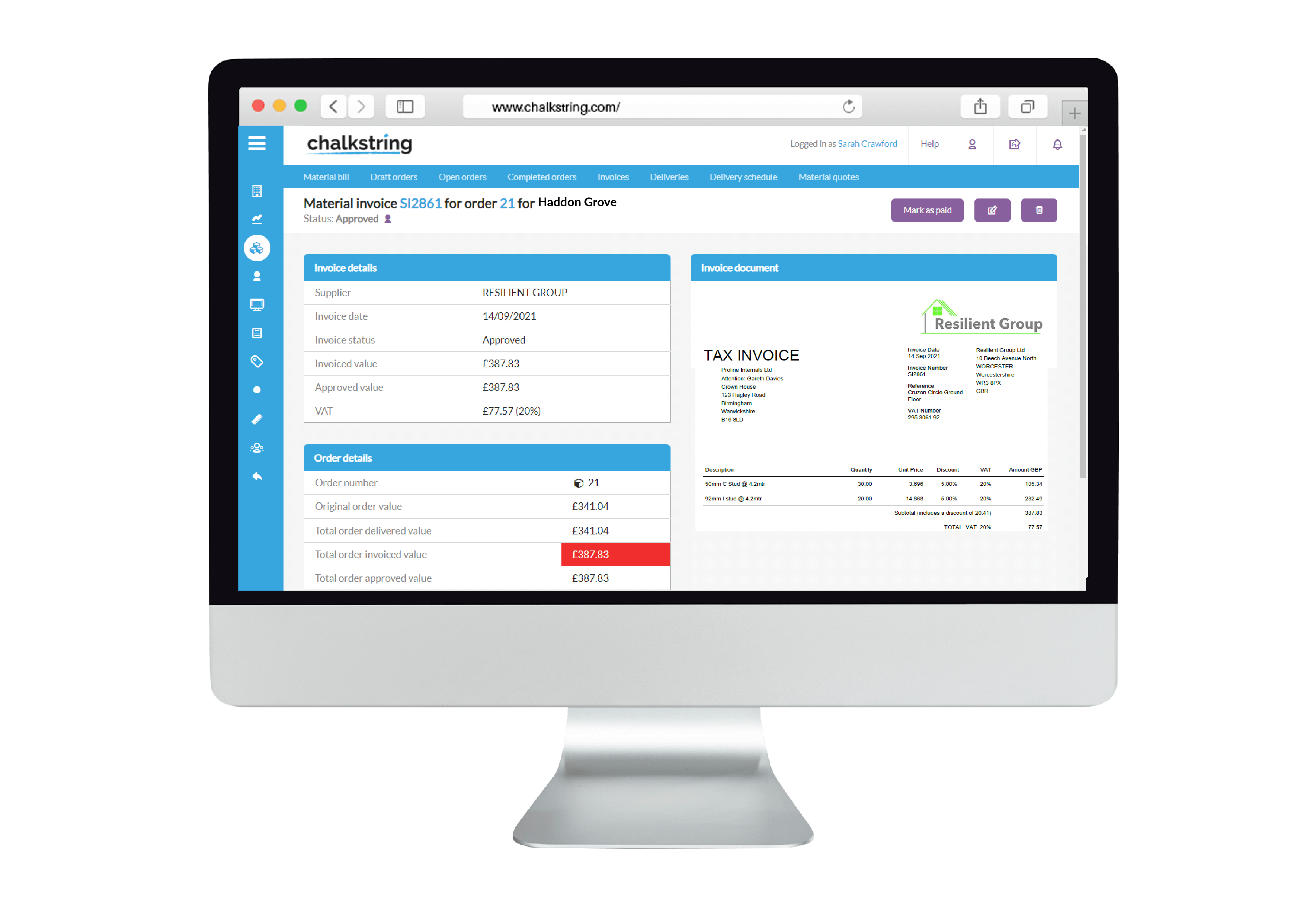 Construction procurement - Invoicing