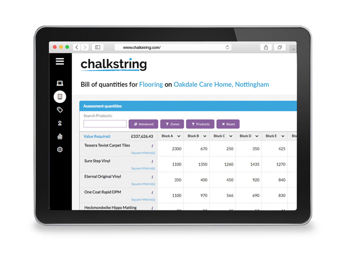 Chalkstring estimating software