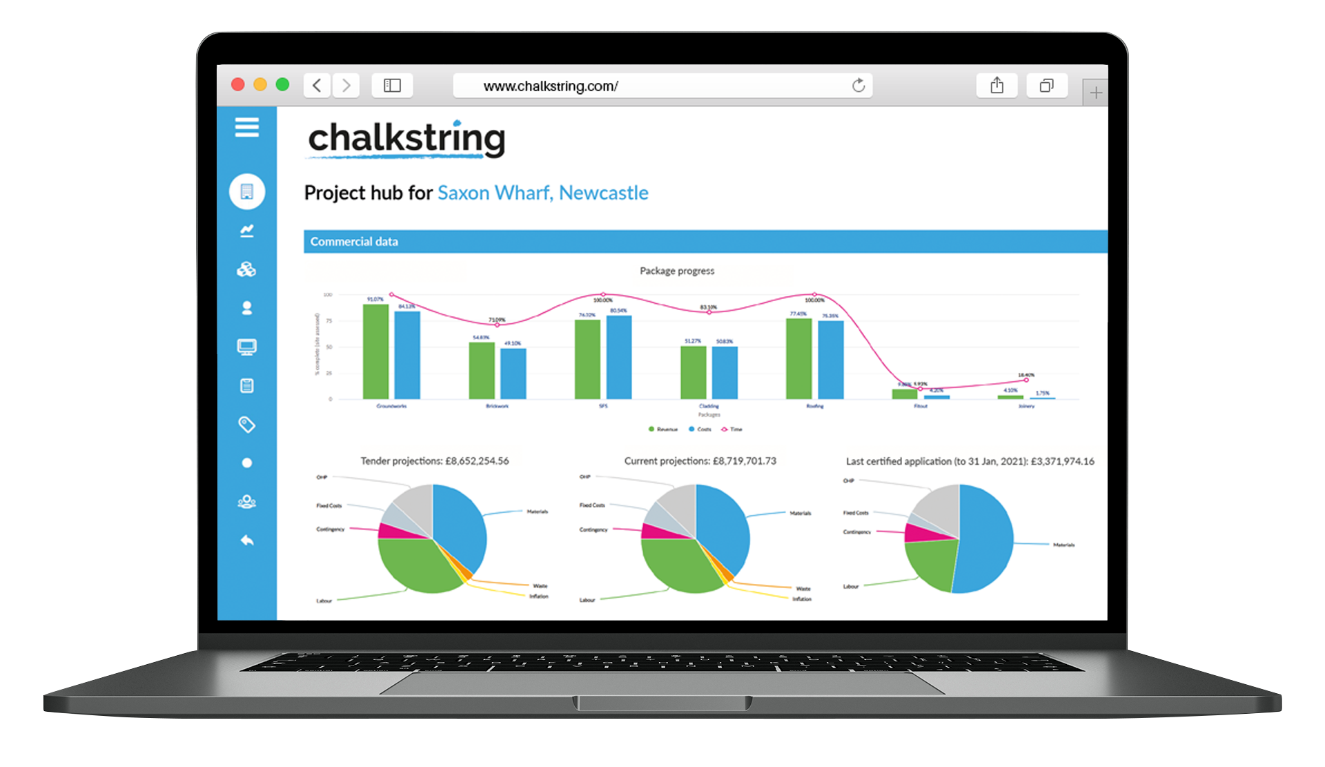 Construction cost reporting software