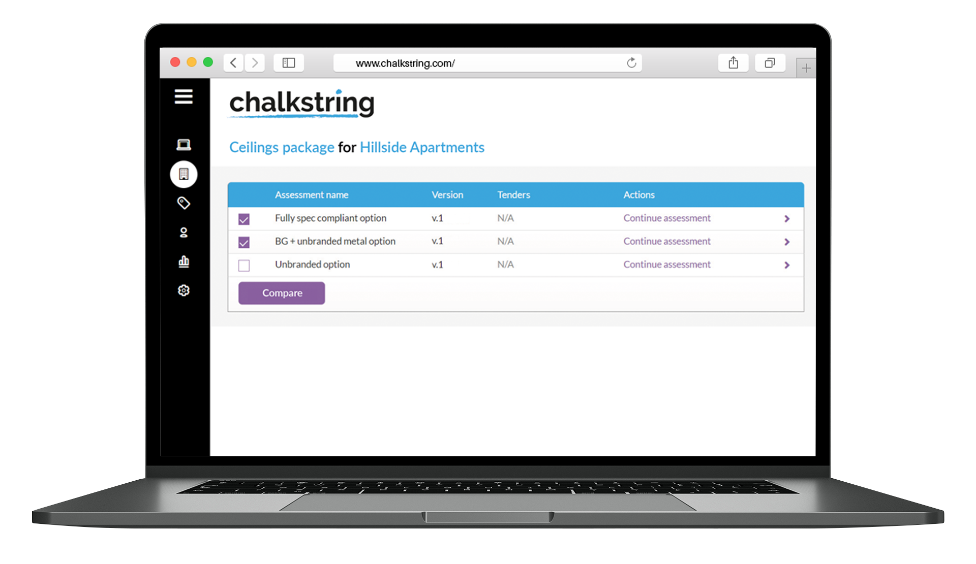 Chalkstring value engineering software for construction