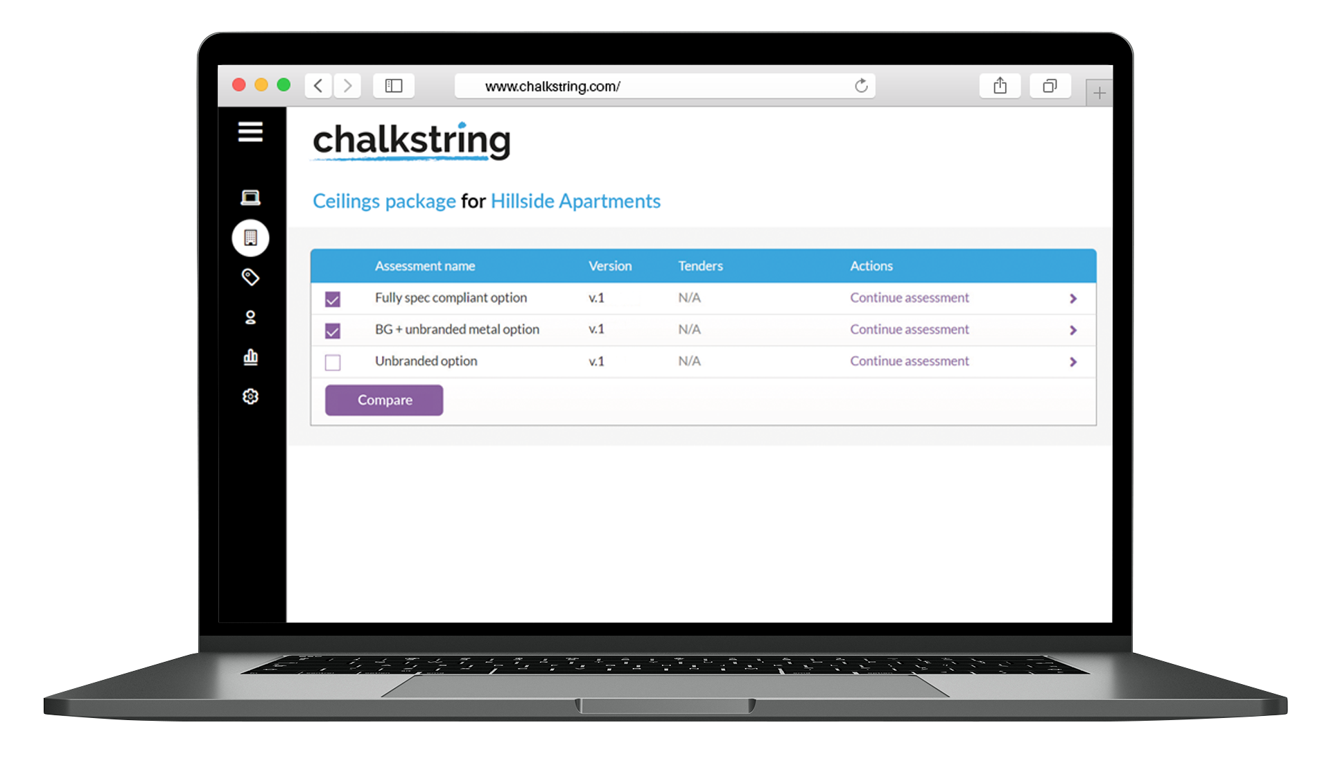 Chalkstring value engineering software for construction